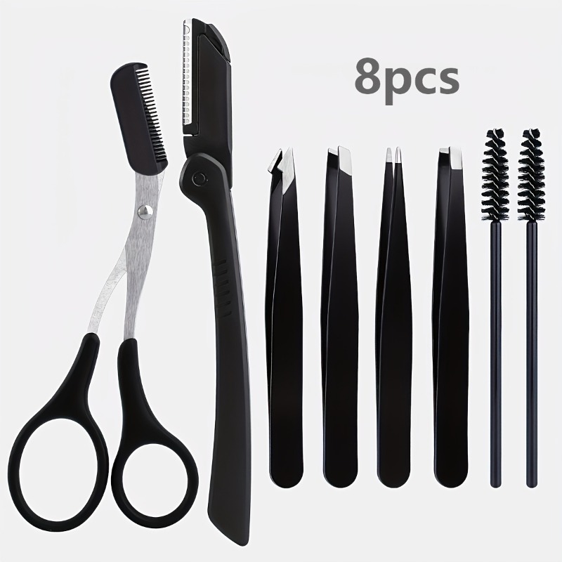 Men Grooming Hygiene - 8 Parça Paslanmaz Çelik Kaş Bakım