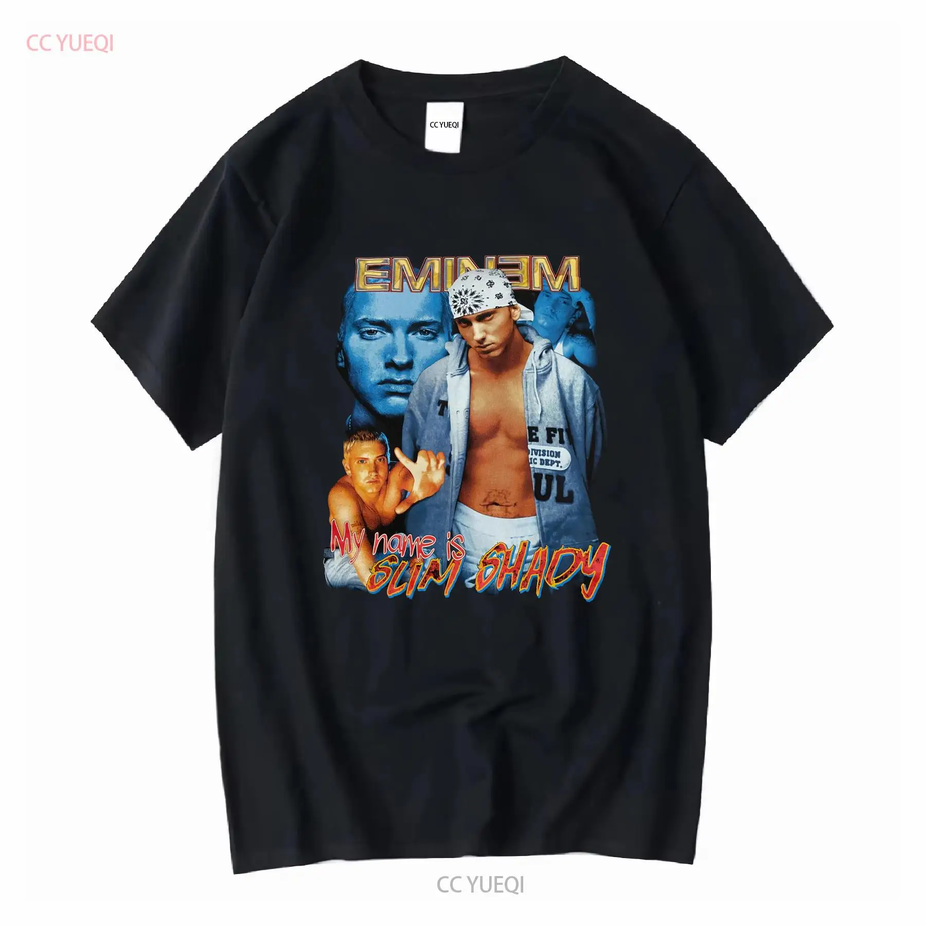 Face Wash Mens - Eminem Tişört boyutu büyük çift taraflı