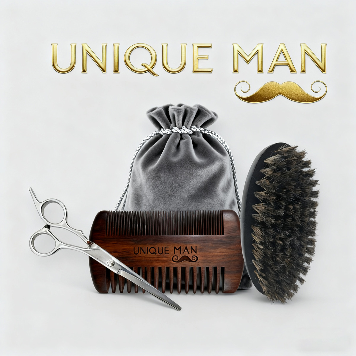 Men'S Grooming Products - UNIQUE MAN Erkek Sakal Seti, Siyah